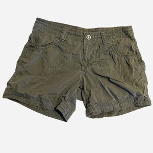 Kuhl Shorts Olive Green 5" Women's size 4 Casual Outdoors Hiking Boating Camping
